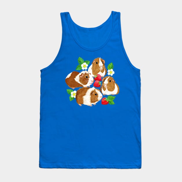 The Sweetest Guinea Pigs with Summer Strawberries Tank Top by micklyn